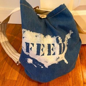 Denim shoulder bag